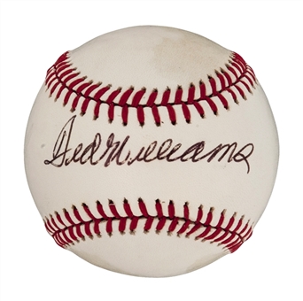 Ted Williams Single Signed Baseball (JSA)